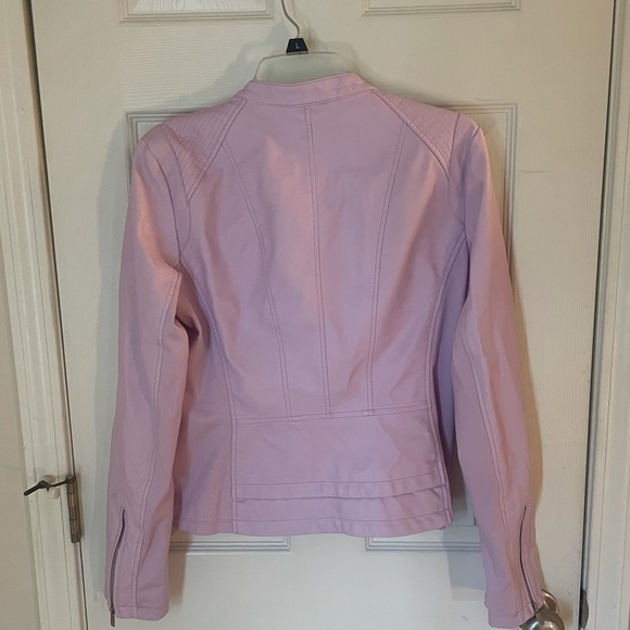 *SOLD* Express Lilac Faux Leather Jacket - Picture 3 of 7